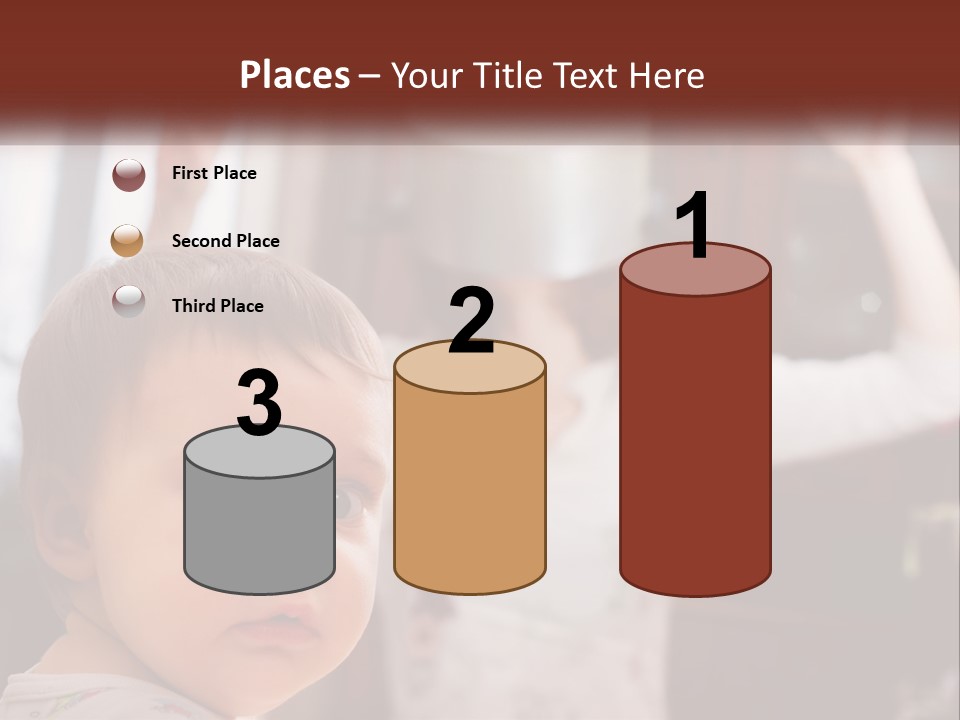 A Baby With A White Hat On His Head PowerPoint Template