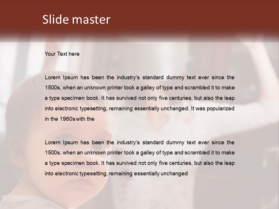 A Baby With A White Hat On His Head PowerPoint Template