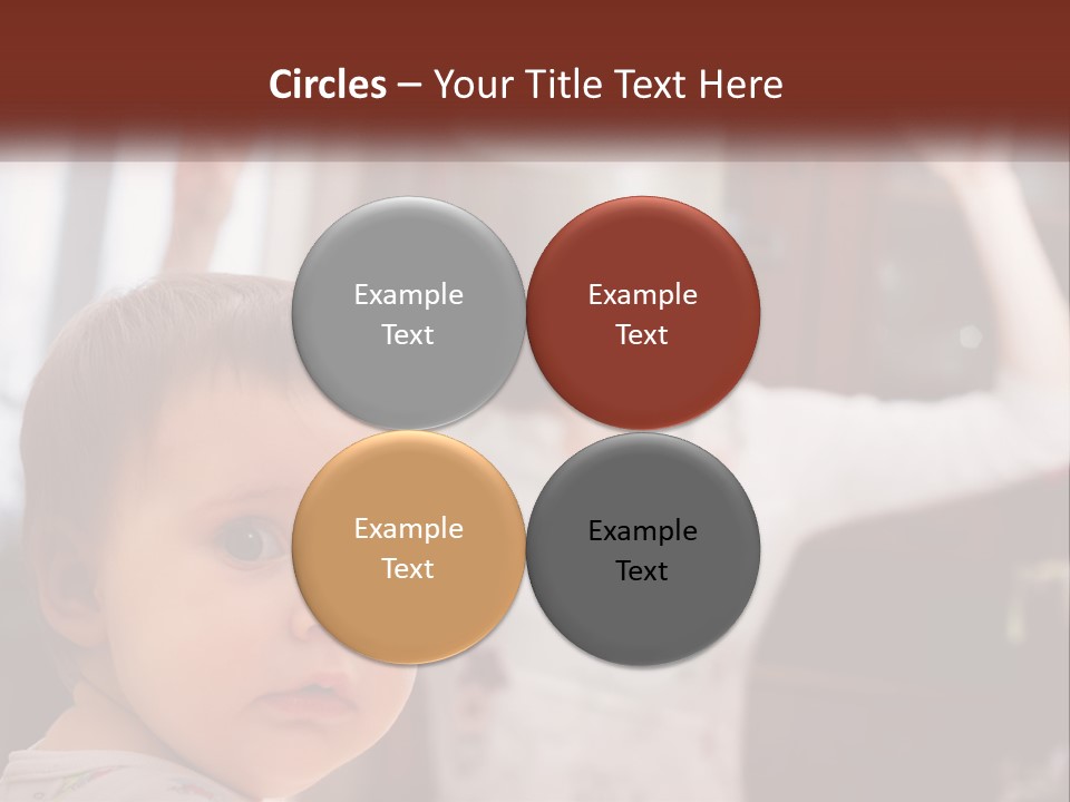 A Baby With A White Hat On His Head PowerPoint Template