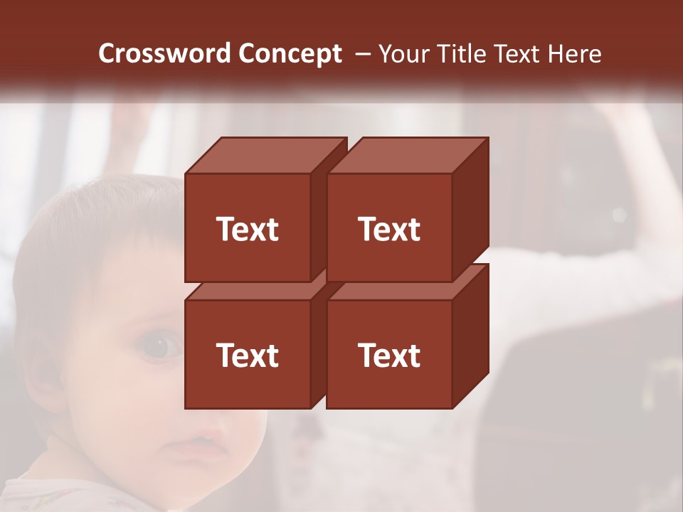 A Baby With A White Hat On His Head PowerPoint Template