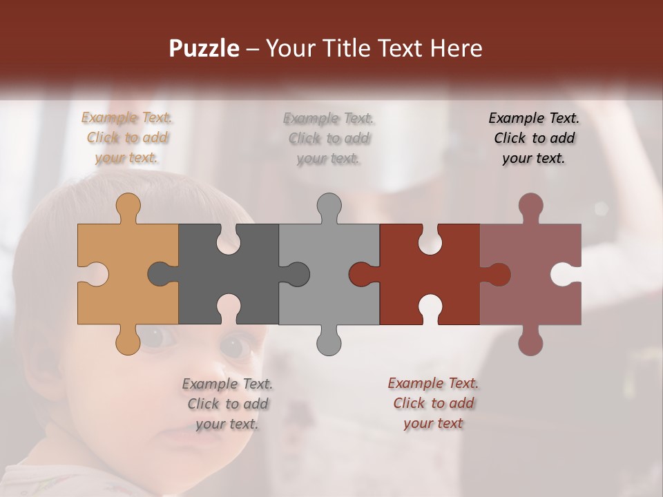 A Baby With A White Hat On His Head PowerPoint Template