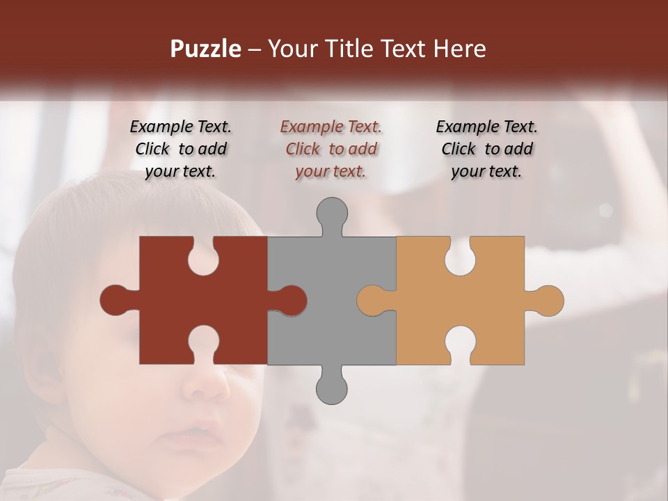 A Baby With A White Hat On His Head PowerPoint Template