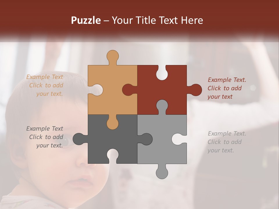 A Baby With A White Hat On His Head PowerPoint Template