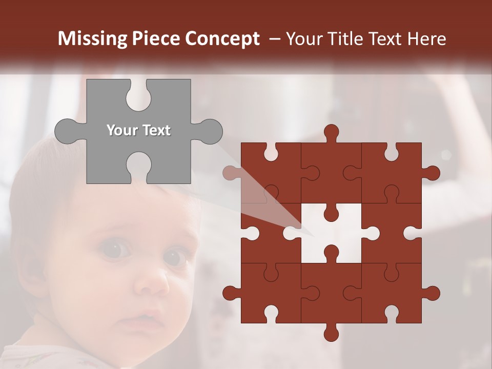 A Baby With A White Hat On His Head PowerPoint Template