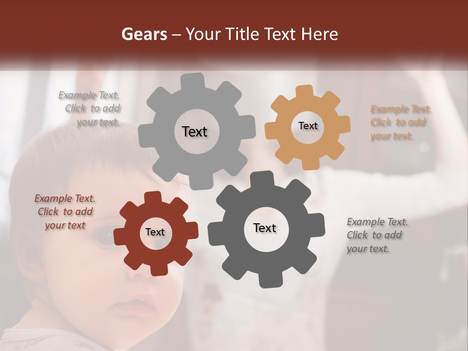 A Baby With A White Hat On His Head PowerPoint Template