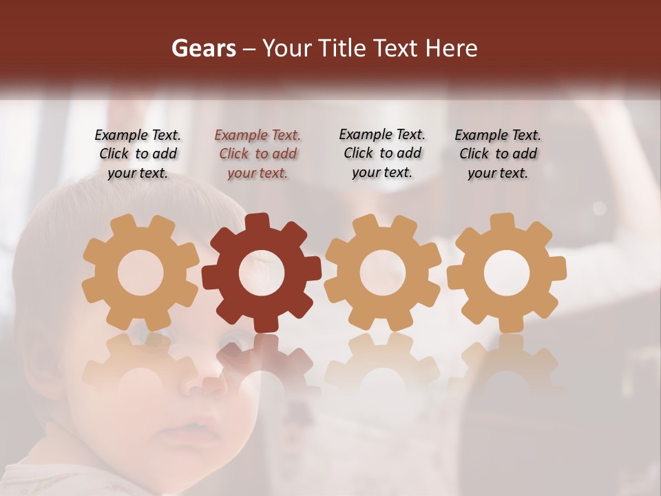 A Baby With A White Hat On His Head PowerPoint Template