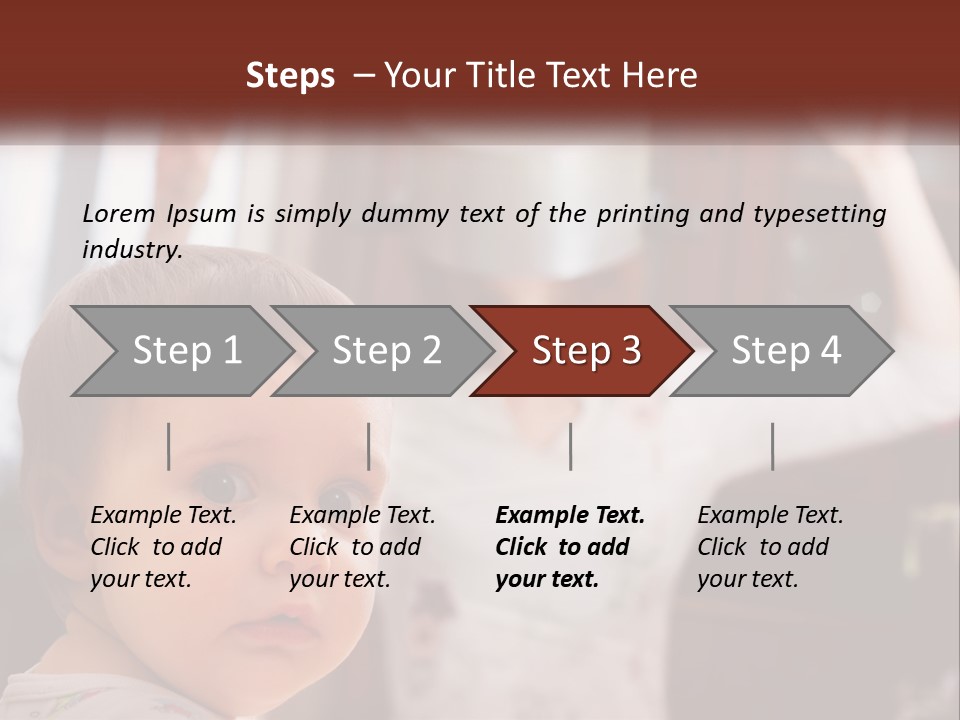 A Baby With A White Hat On His Head PowerPoint Template