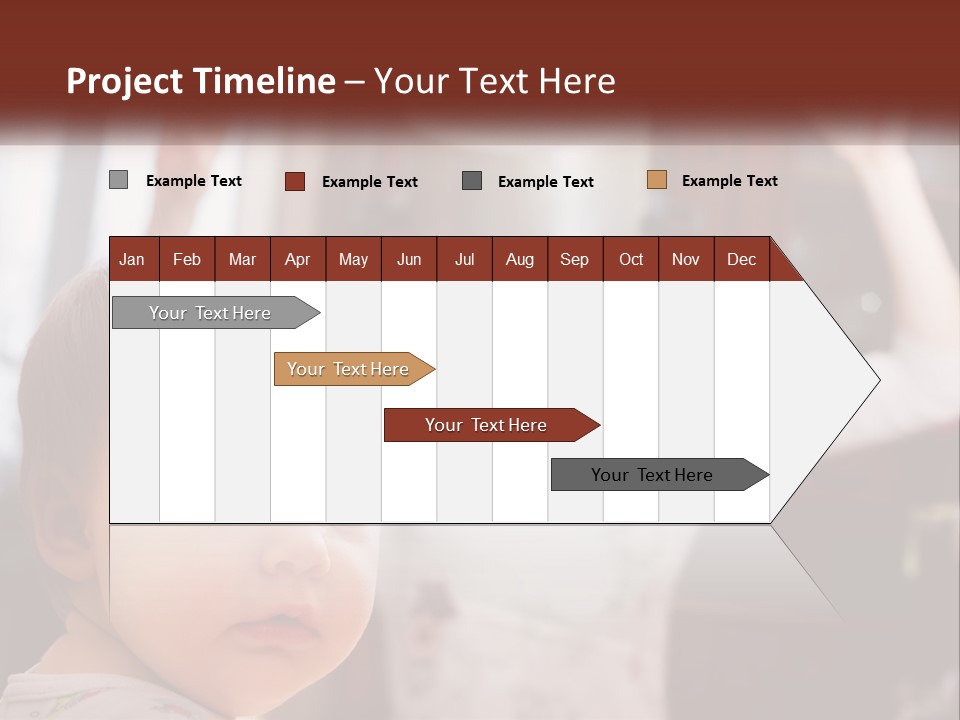 A Baby With A White Hat On His Head PowerPoint Template
