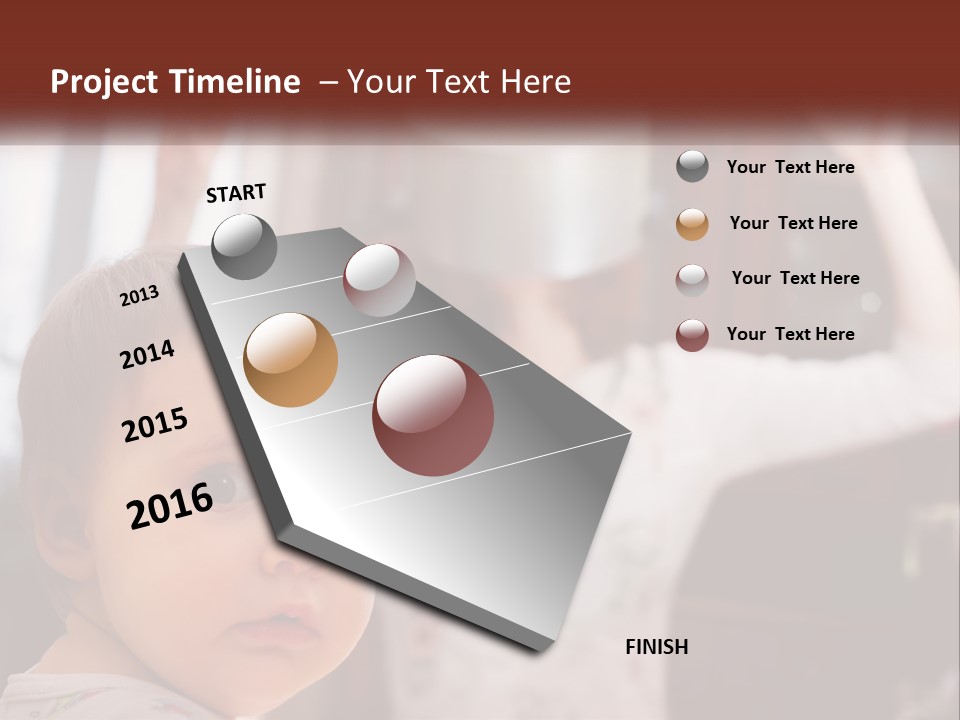A Baby With A White Hat On His Head PowerPoint Template