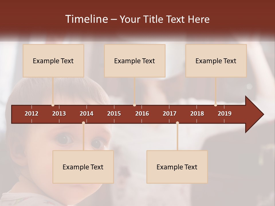 A Baby With A White Hat On His Head PowerPoint Template