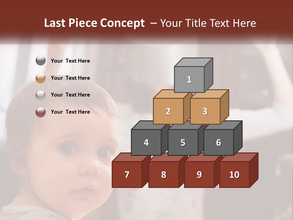 A Baby With A White Hat On His Head PowerPoint Template
