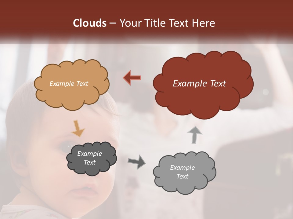 A Baby With A White Hat On His Head PowerPoint Template