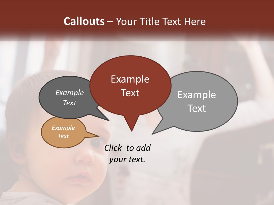 A Baby With A White Hat On His Head PowerPoint Template