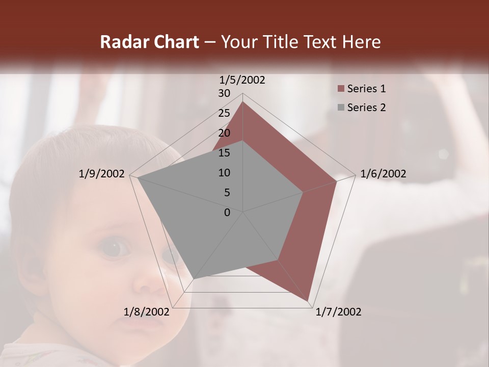 A Baby With A White Hat On His Head PowerPoint Template
