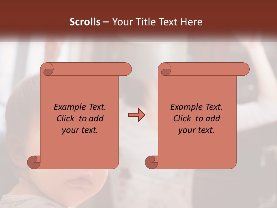 A Baby With A White Hat On His Head PowerPoint Template