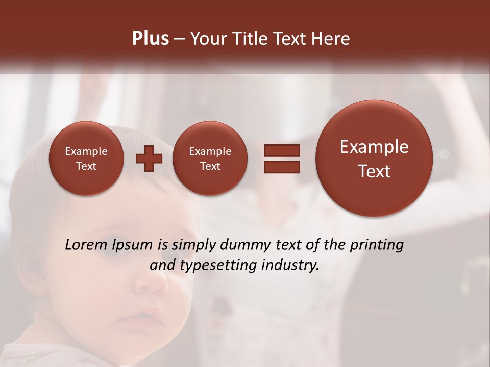 A Baby With A White Hat On His Head PowerPoint Template