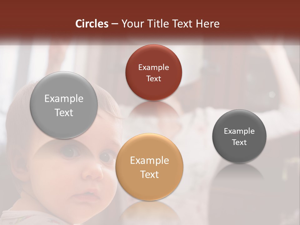 A Baby With A White Hat On His Head PowerPoint Template