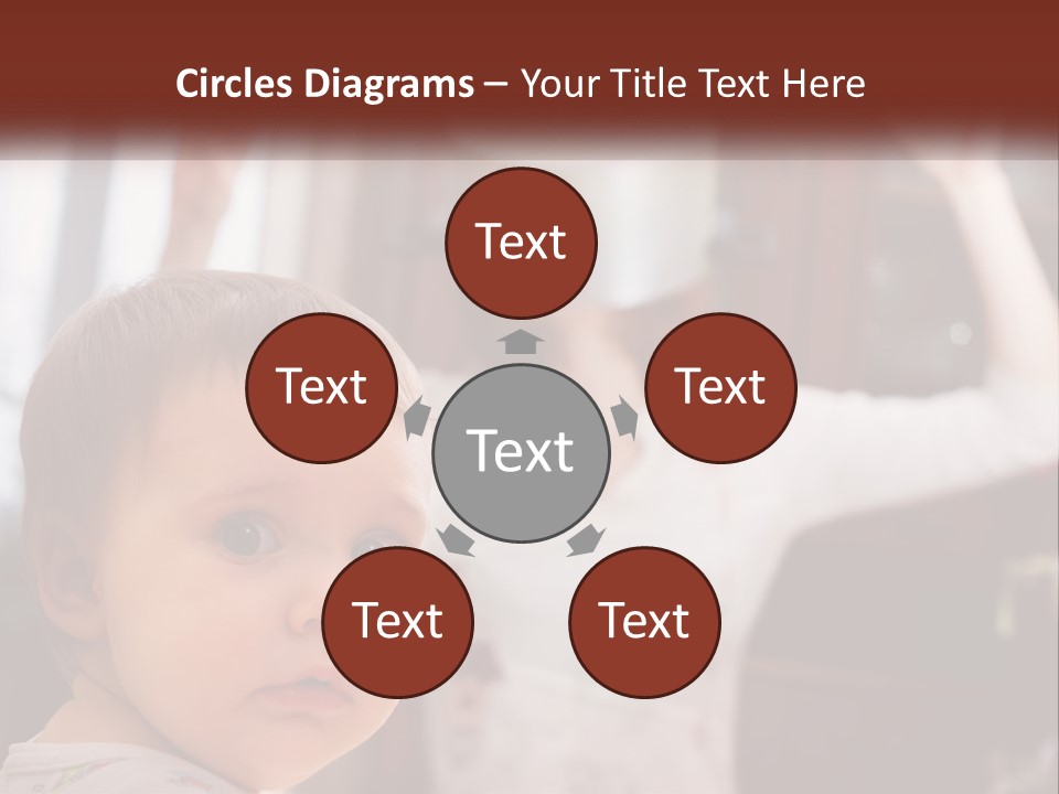 A Baby With A White Hat On His Head PowerPoint Template