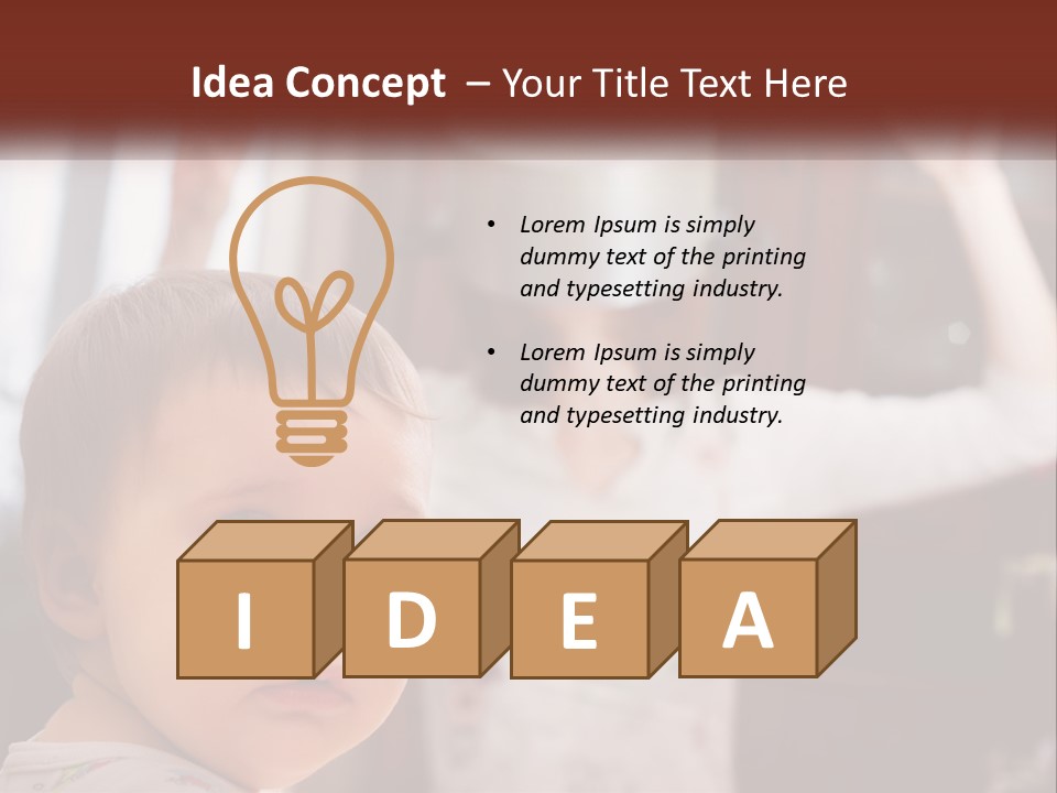 A Baby With A White Hat On His Head PowerPoint Template