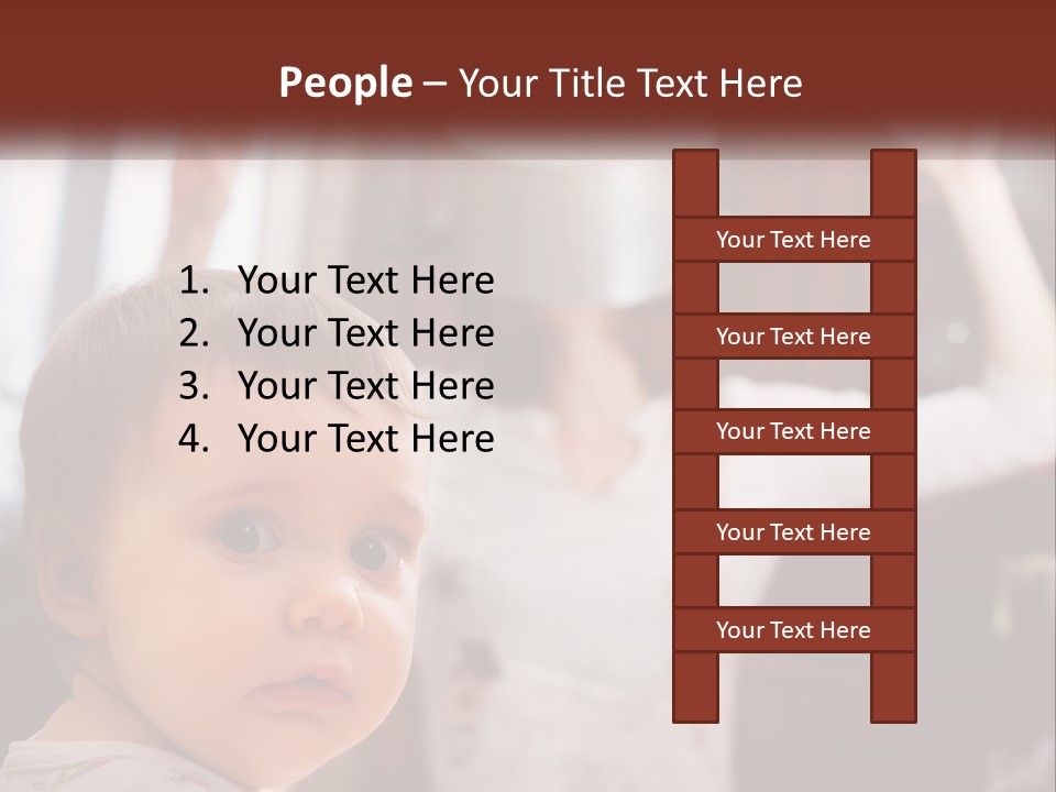 A Baby With A White Hat On His Head PowerPoint Template