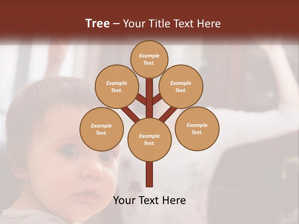 A Baby With A White Hat On His Head PowerPoint Template
