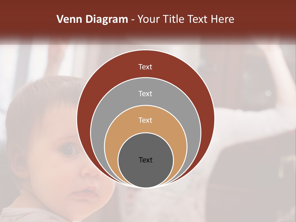 A Baby With A White Hat On His Head PowerPoint Template