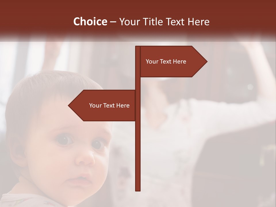 A Baby With A White Hat On His Head PowerPoint Template