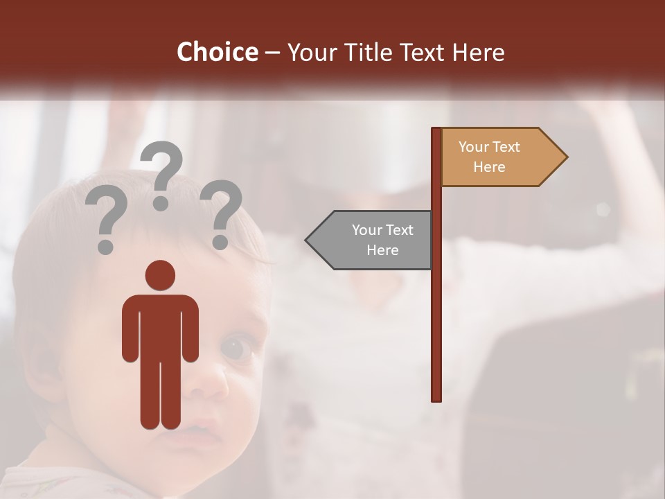 A Baby With A White Hat On His Head PowerPoint Template