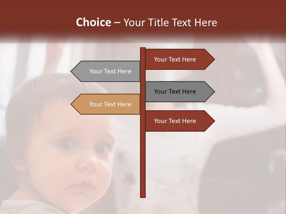 A Baby With A White Hat On His Head PowerPoint Template