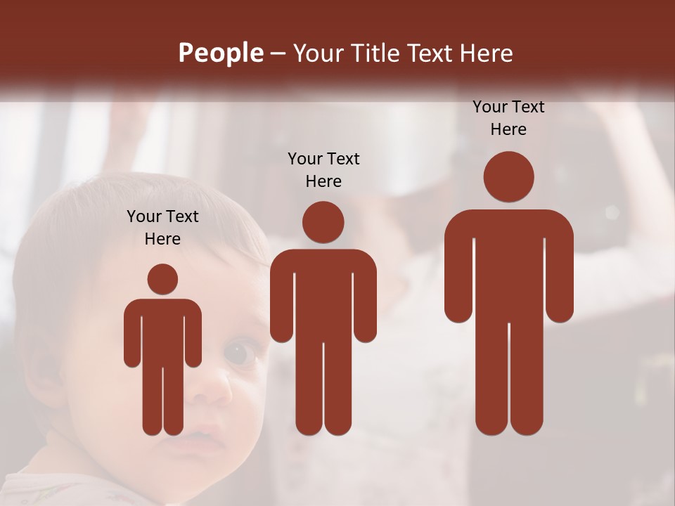 A Baby With A White Hat On His Head PowerPoint Template