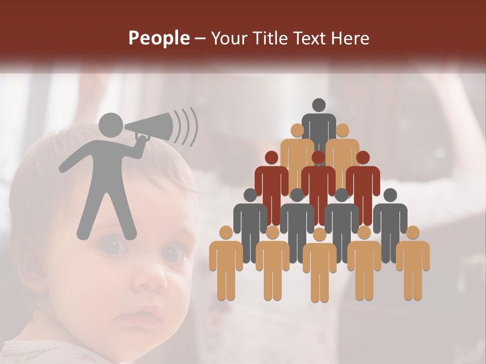 A Baby With A White Hat On His Head PowerPoint Template
