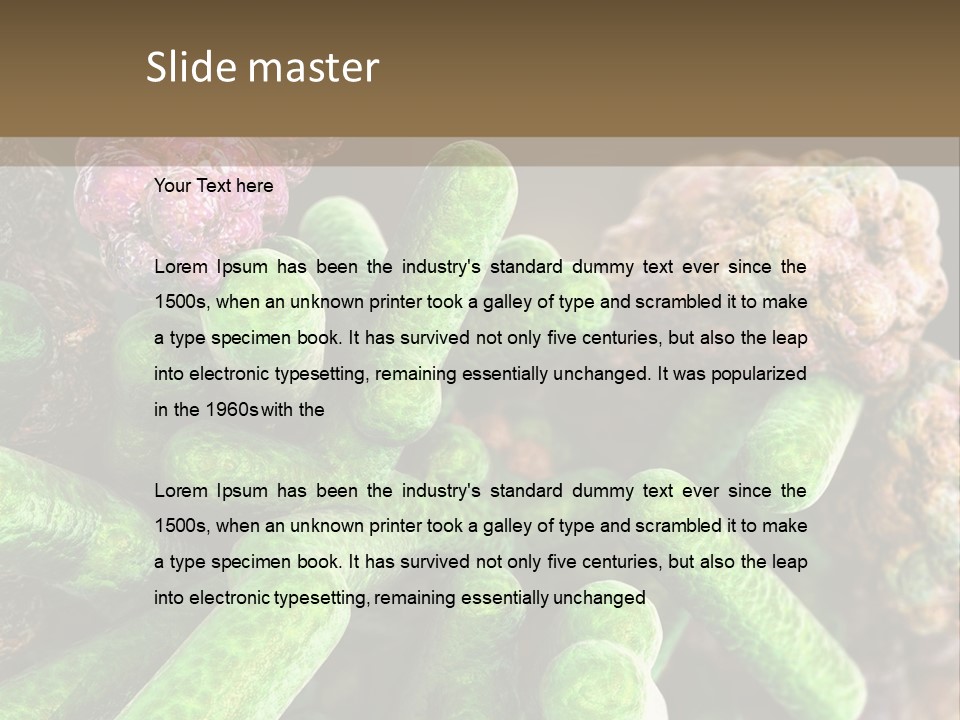 A Group Of Green And Pink Algaes Powerpoint Template PowerPoint Template