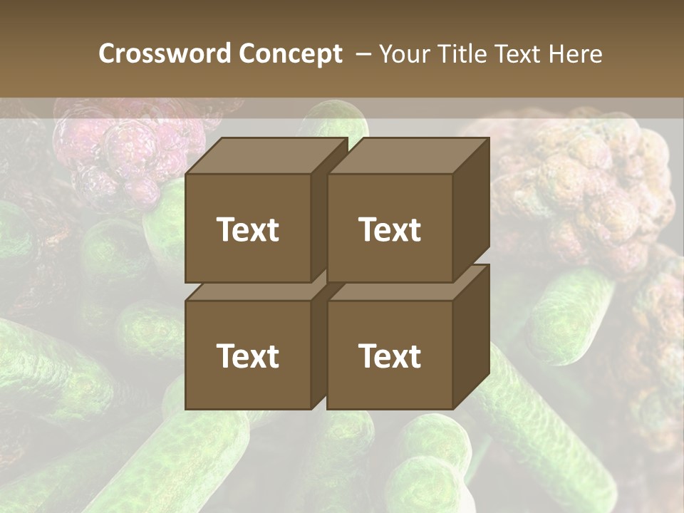 A Group Of Green And Pink Algaes Powerpoint Template PowerPoint Template
