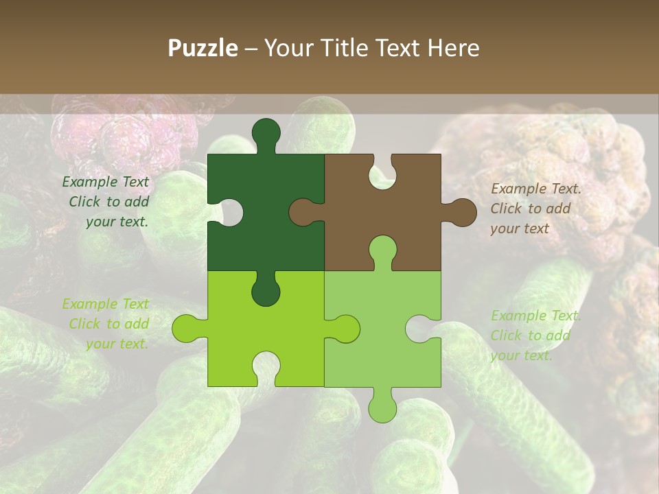 A Group Of Green And Pink Algaes Powerpoint Template PowerPoint Template