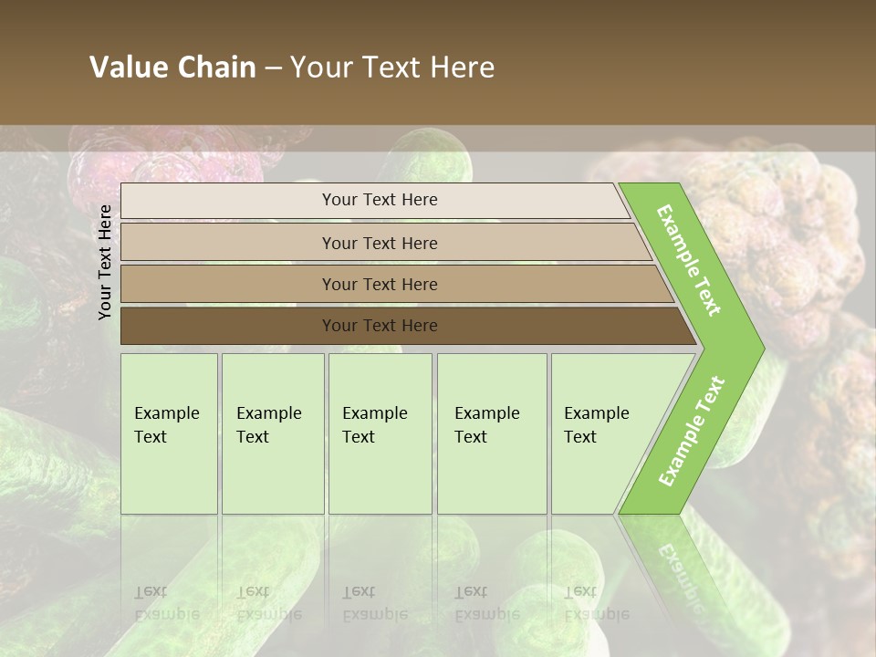 A Group Of Green And Pink Algaes Powerpoint Template PowerPoint Template