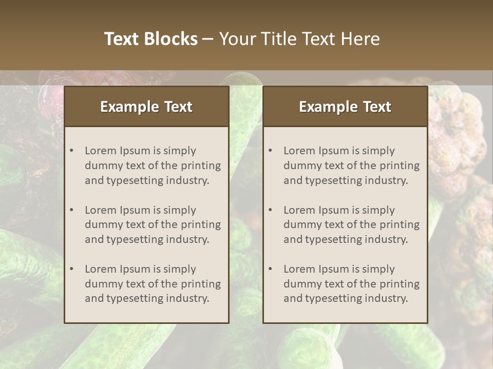 A Group Of Green And Pink Algaes Powerpoint Template PowerPoint Template