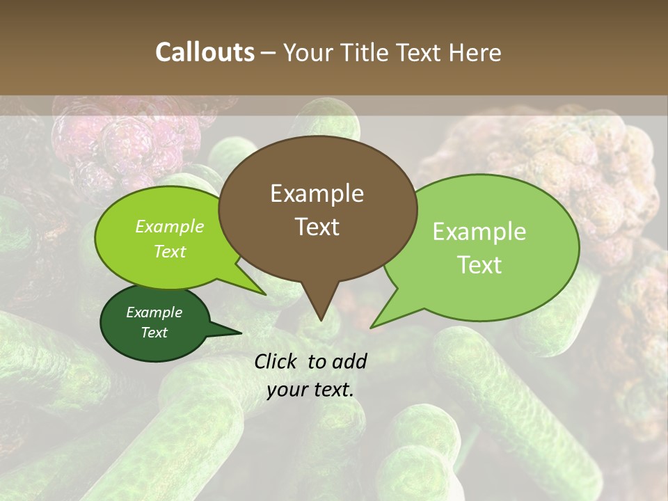 A Group Of Green And Pink Algaes Powerpoint Template PowerPoint Template