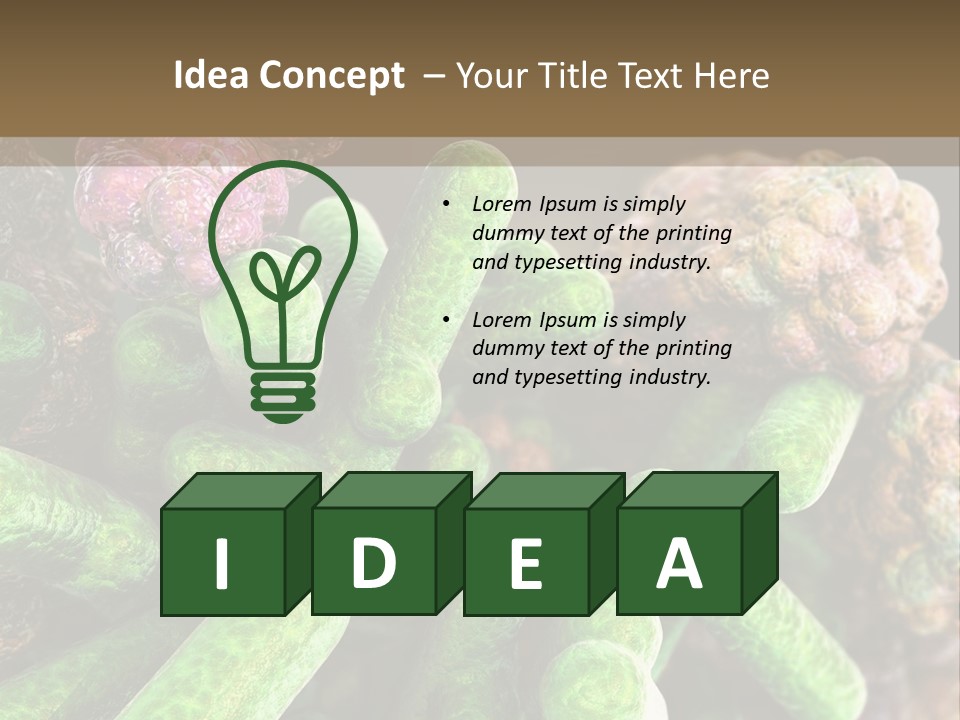 A Group Of Green And Pink Algaes Powerpoint Template PowerPoint Template