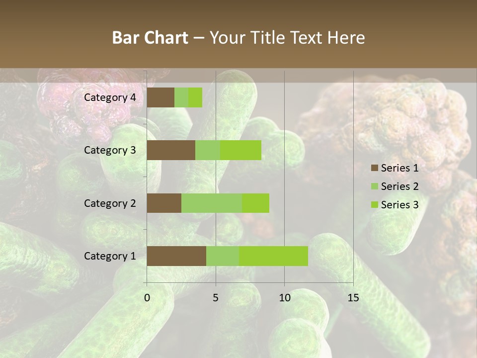 A Group Of Green And Pink Algaes Powerpoint Template PowerPoint Template