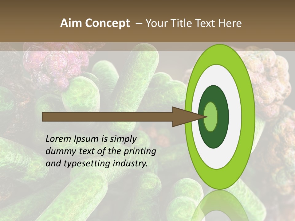 A Group Of Green And Pink Algaes Powerpoint Template PowerPoint Template