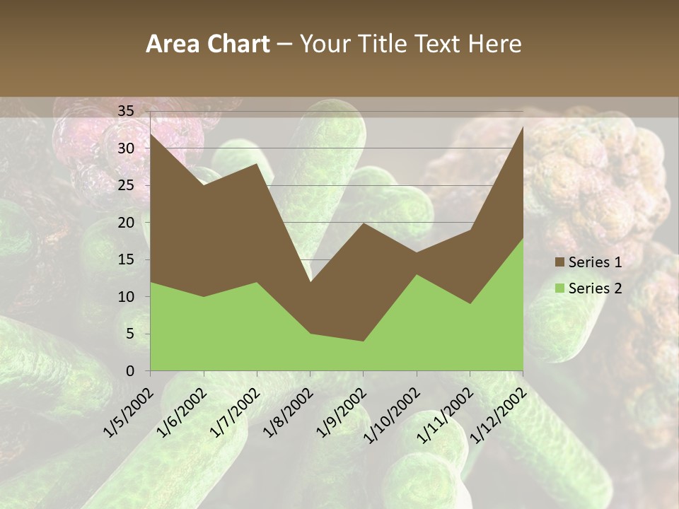 A Group Of Green And Pink Algaes Powerpoint Template PowerPoint Template