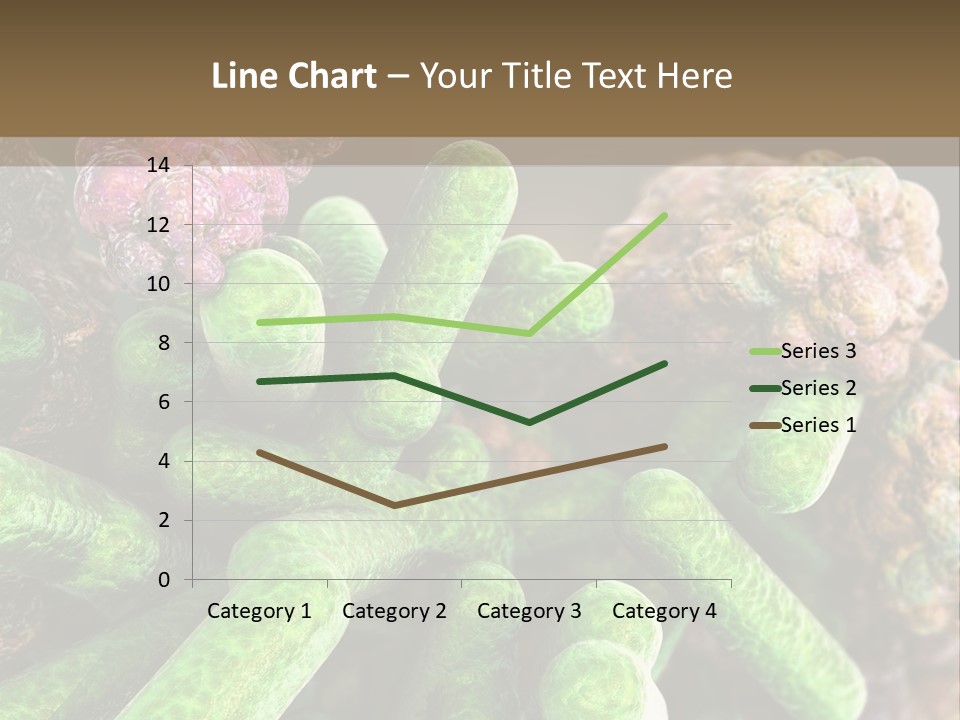 A Group Of Green And Pink Algaes Powerpoint Template PowerPoint Template