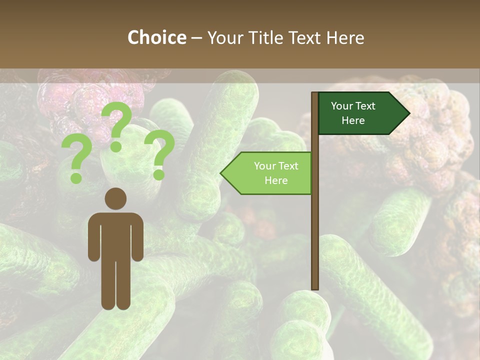 A Group Of Green And Pink Algaes Powerpoint Template PowerPoint Template