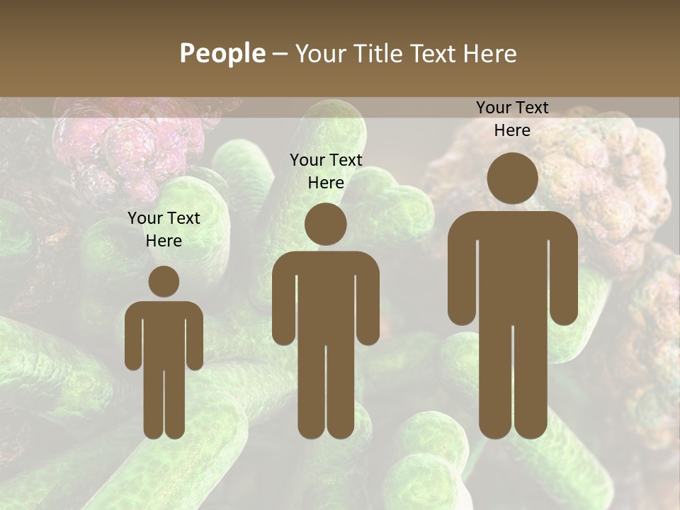 A Group Of Green And Pink Algaes Powerpoint Template PowerPoint Template