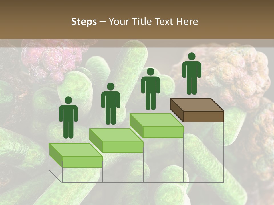 A Group Of Green And Pink Algaes Powerpoint Template PowerPoint Template