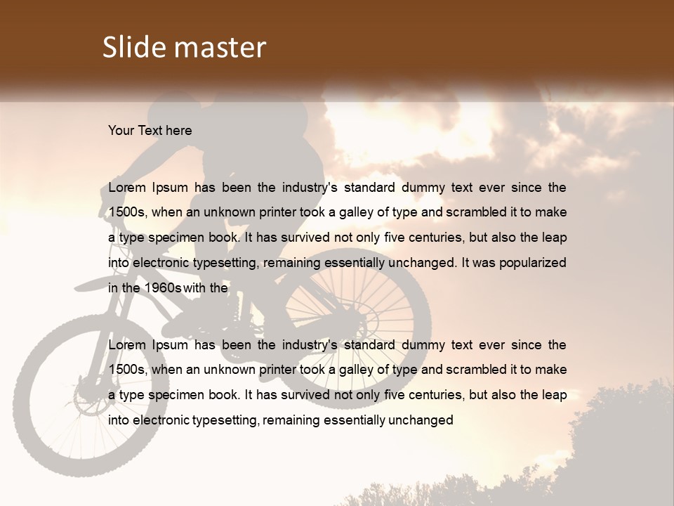 A Person Jumping A Bike In The Air PowerPoint Template
