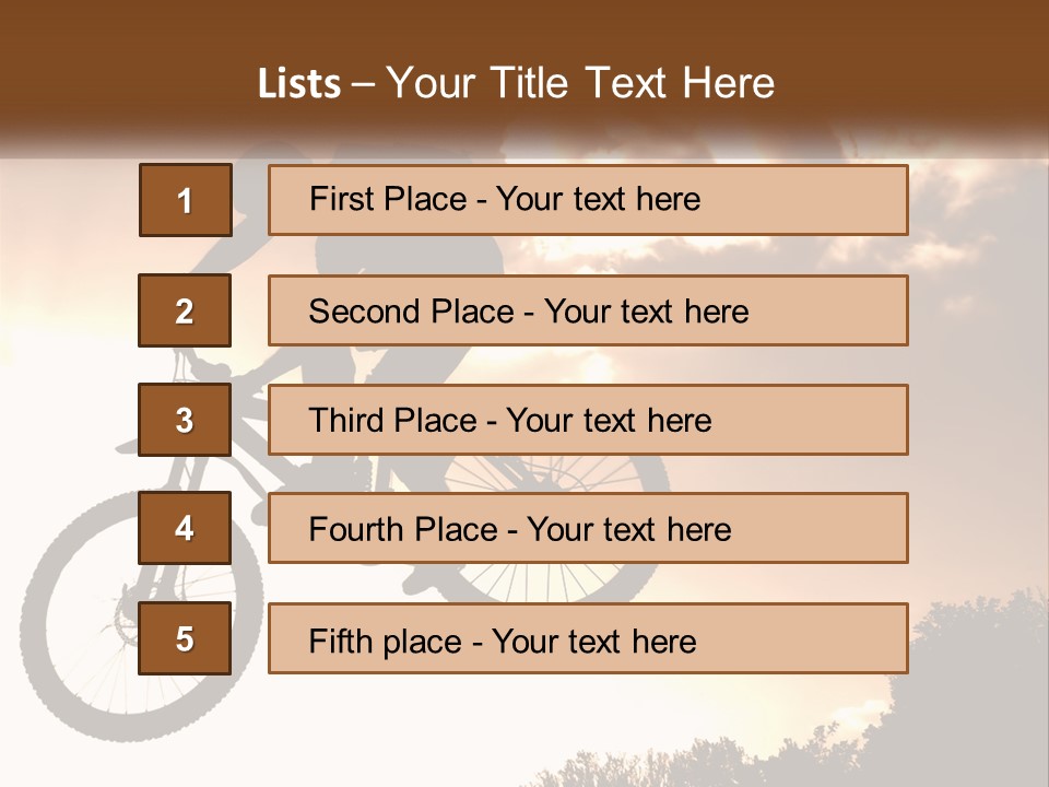 A Person Jumping A Bike In The Air PowerPoint Template