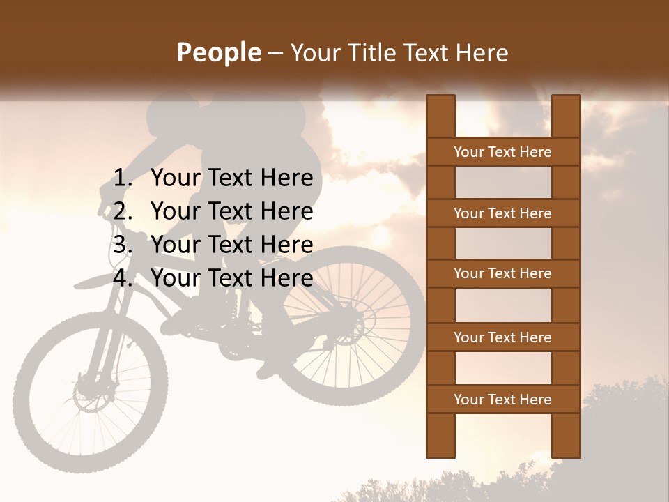 A Person Jumping A Bike In The Air PowerPoint Template