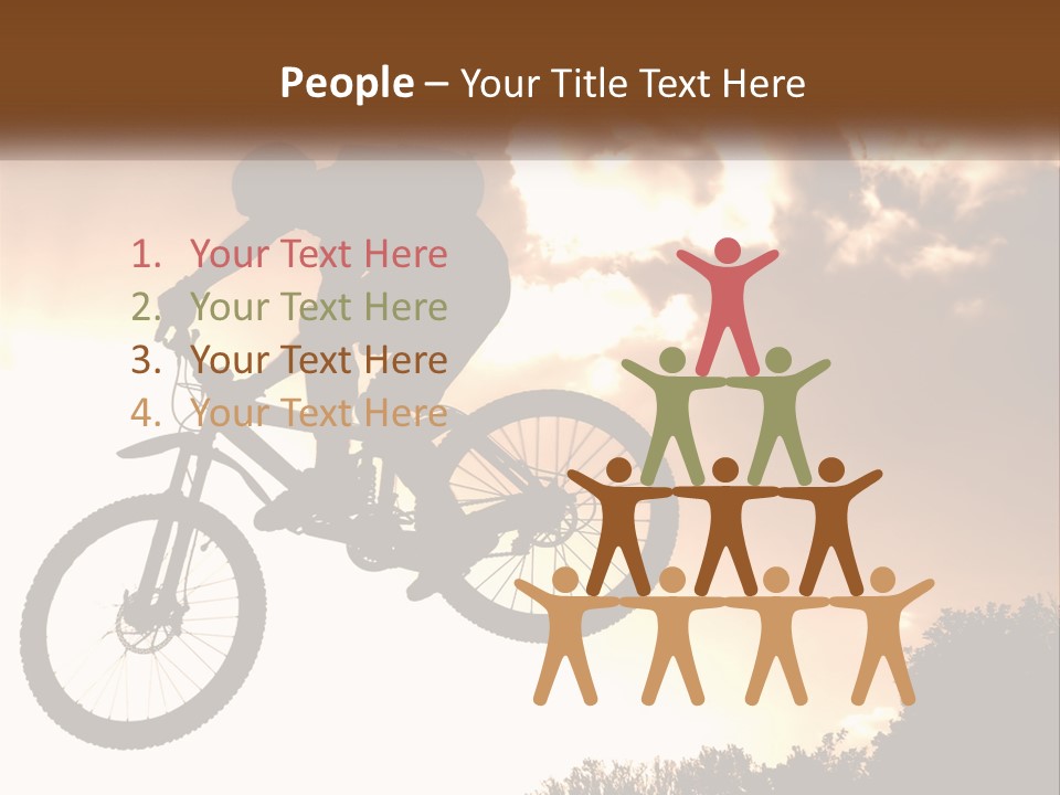 A Person Jumping A Bike In The Air PowerPoint Template