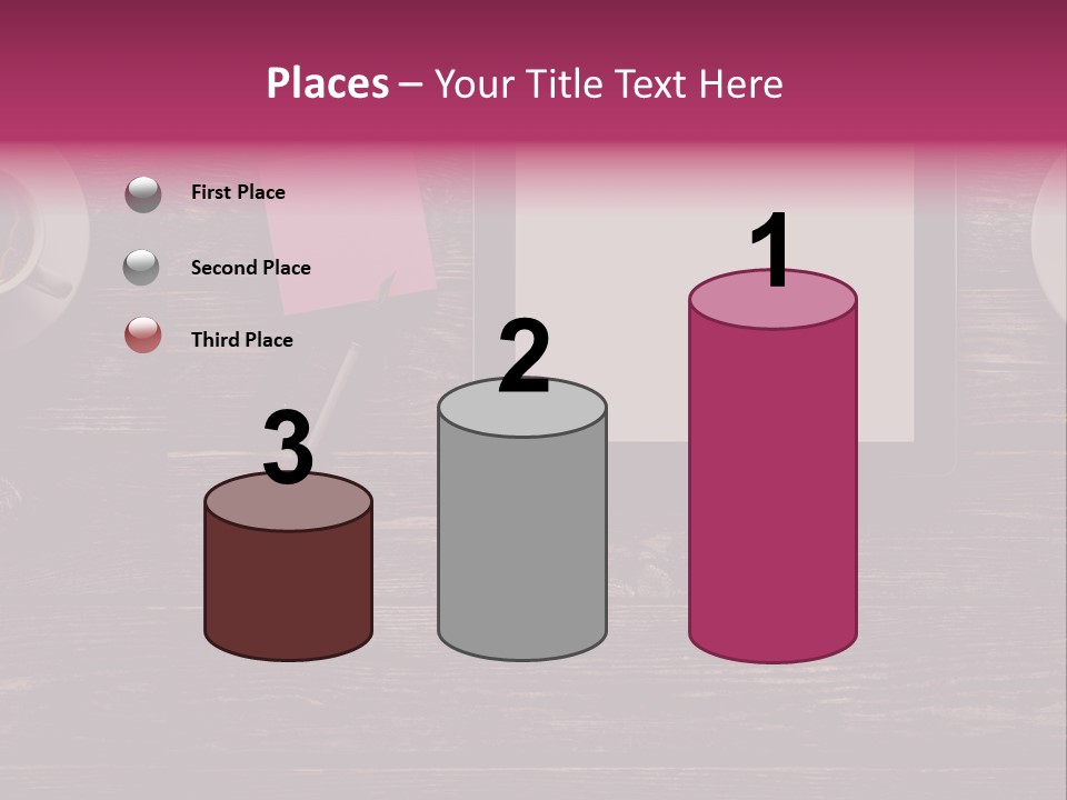 A Tablet Computer Sitting On Top Of A Wooden Table PowerPoint Template